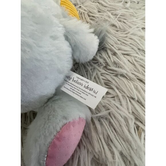 Make Believe Ideas Plush Elephant Crinkles, Rattles- Ribbon Sensory Stuffed SOFT - Picture 4 of 6